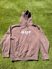 Vintage Brown HUF Hoodie Size MD
