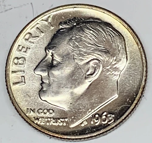 # C4967  U.S.   COIN,    ROOSEVELT  DIME    1963  Unc.