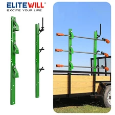 ELITEWILL 3-Place Weeder Trimmer Rack Holder For Open Landscape Trailer Lockable