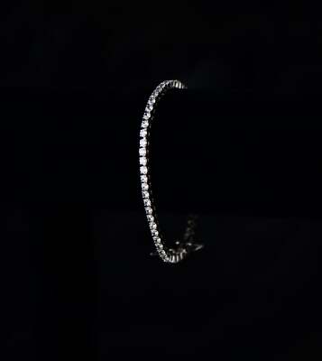Sterling Silver CZ Tennis Bracelet AAA Round Brilliant Cubic Zirconia Gems