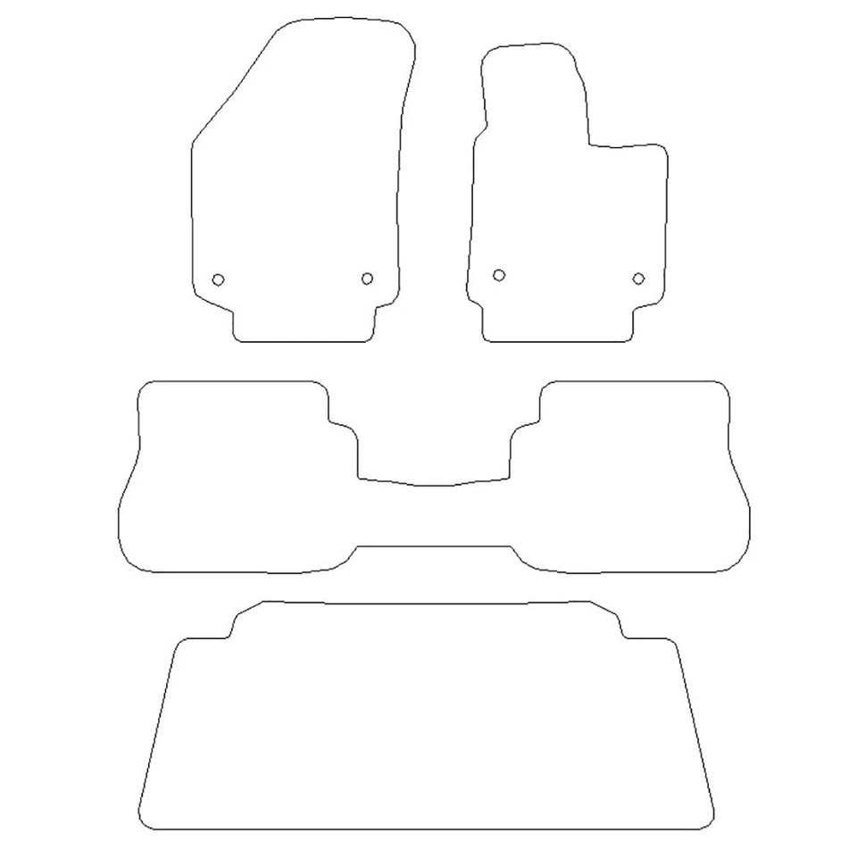 VW CADDY MAXI LIFE (2018) FULL SET (3 ROWS) HEAVY DUTY RUBBER FLOOR MATS 532 BL - Image 2 of 4