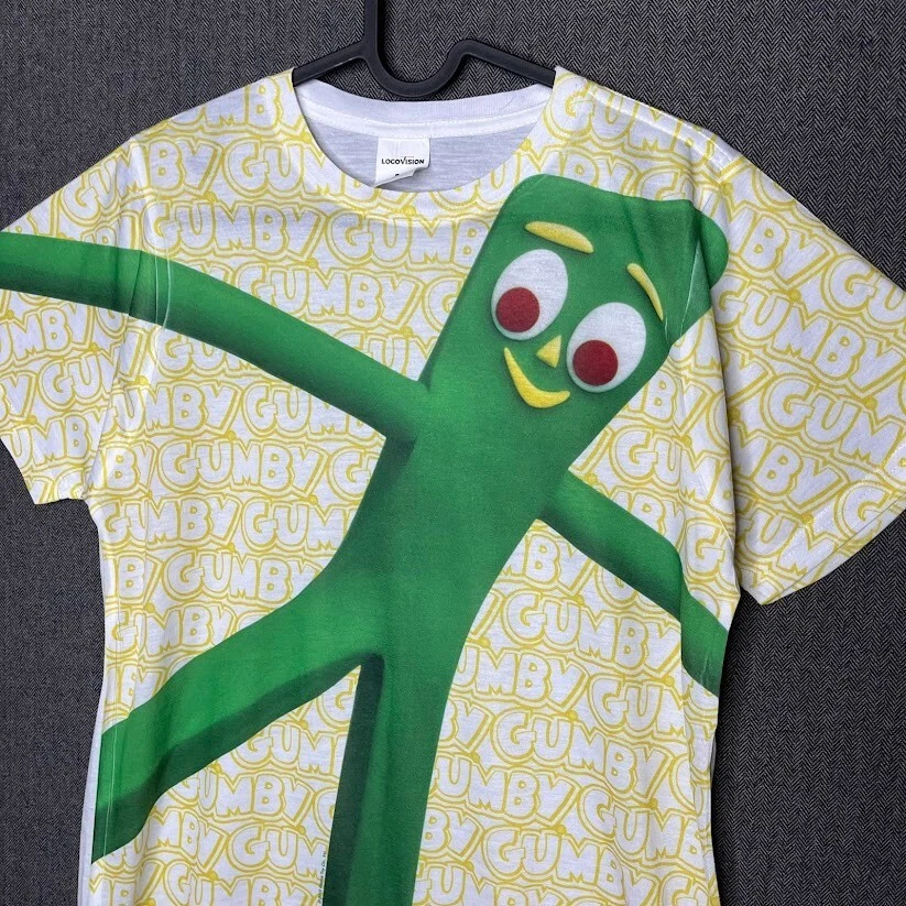 Camiseta LogoVision Para Hombre Mediana Multicolor Gumby Estampado Completo Exterior Foto 2 de 4