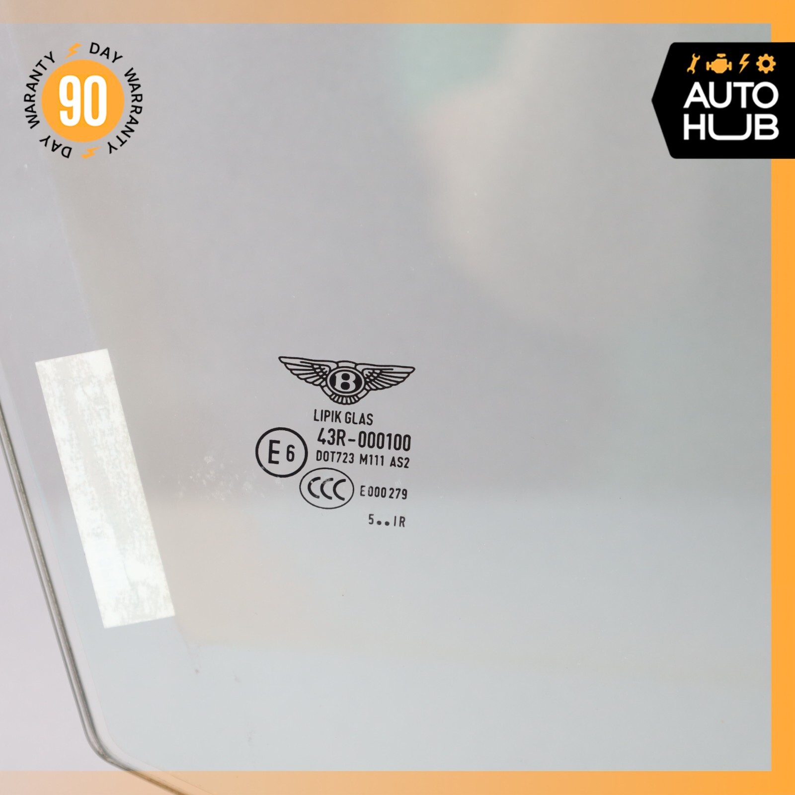 06-13 Bentley Continental Flying Spur Front Right Side Door Window Glass OEM 53k