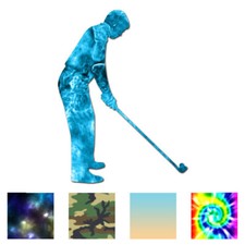 Golfer Address Golf - Vinyl Decal Sticker - Multiple Patterns Sizes - ebn1342