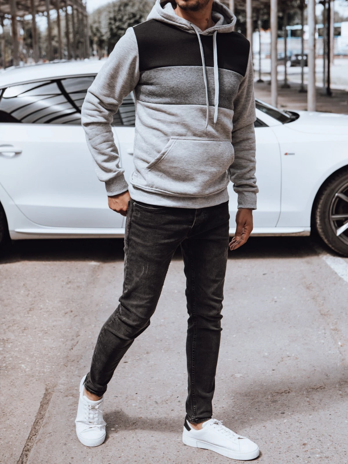 SACAI Felpa con cappuccio uomo pelliccia isolata pullover uomo felpa con cappuccio DSTREET M 2XL