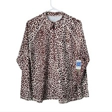 J.CREW Long-sleeve rash guard in leopard print NEW Size 2X