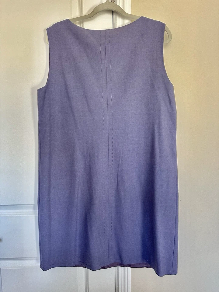 Vestido Philosophy di Alberta Ferretti Sin Mangas Lana Virgen Lavanda Talla 12 Foto 2 de 4