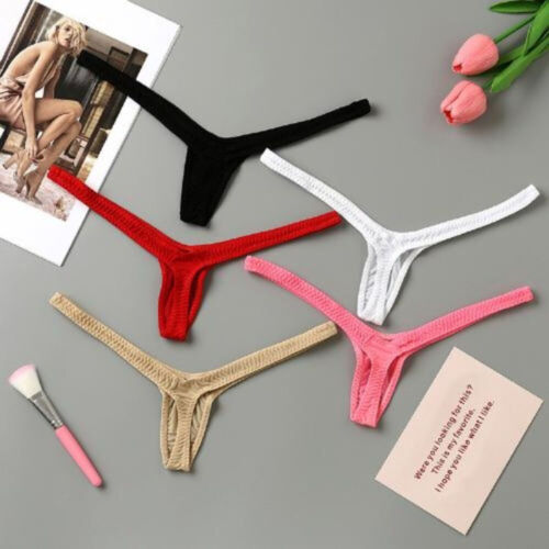 Women Low Rise V-Shape G-String Thong Panties Sexy Bikini Briefs Underwear ◁ - Picture 4 of 34