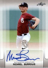 Michael Burrows 2017 Leaf Perfect Game Autograph NIKE All-American Auto Rookie