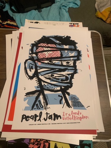 Pearl Jam Poster 2006 Irland UK Konzert 18 x 26 Ames Bros flach gelagert - neuwertig - Bild 2 von 2