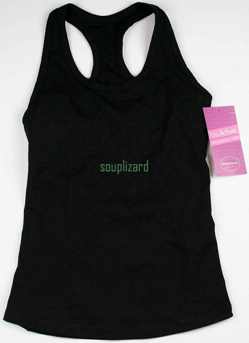 New Women's Maternity Black Cami Tank Top Racerback BeMaternity