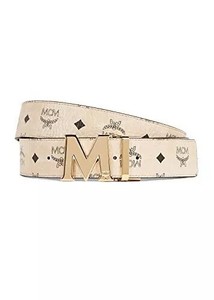 red mcm belt silver buckle