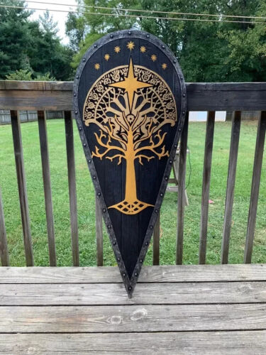 Custom Medieval Kite Shield Wooden Viking Shield Armor Replica Halloween Gift
