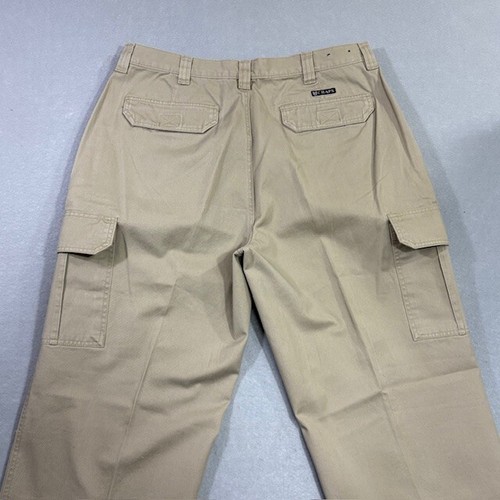Chaps Herren Hose 36 x 34 hellbraun Chino gerades Bein hoher Bund Cargo Taschen Freizeit - Bild 13 von 17