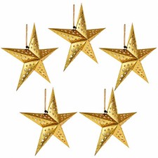 5 Pcs Hanging Paper Star Lanterns for Weddings Christmas Decoration