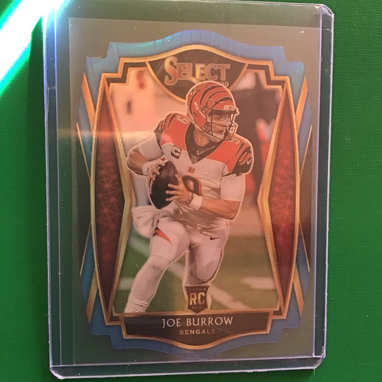 2020 Panini Select - Premier Level Joe Burrow #146 Light Blue Prizm Die-Cut (RC)