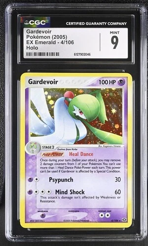 GARDEVOIR EX EMERALD HOLO #4/106 cgc 9 low pop