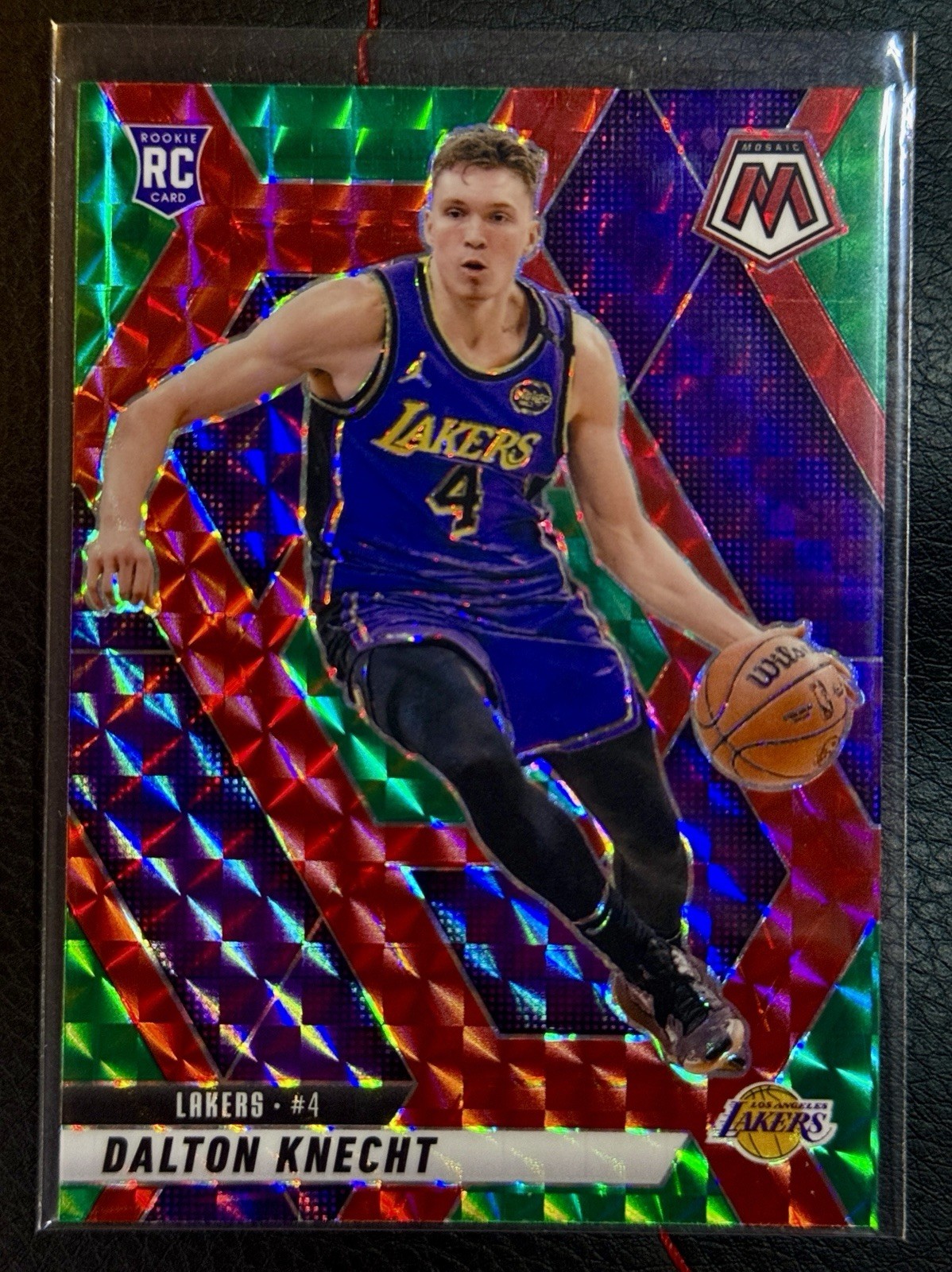 2024-25 Panini Mosaic - Dalton Knecht #238 Choice Red & Green Mosaic Prizm (RC)