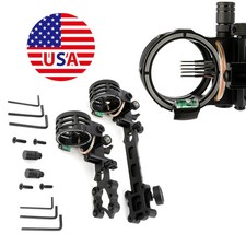 Compound Bow 5Pin Sight 0.019"Fiber Light Adaptor Adjustable Archery Target Hunt