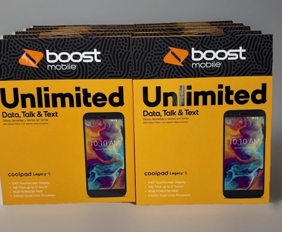 LOTE DE 10 teléfonos inteligentes Coolpad Legacy S CO3648AABB Android 16 GB Boost Mobile Foto 3 de 4