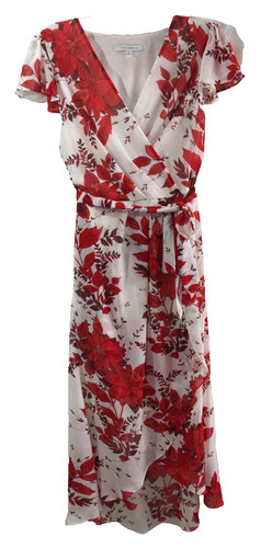 Julia Jordan Dress Faux Wrap Belted Floral JJ37450 - Women Size 12