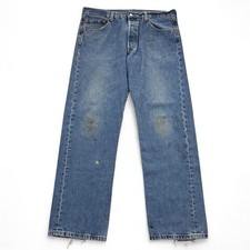 Vintage Levi's 501xx Jeans Blue Denim Button Fly 2002 Men's Size 36x32 Y2K