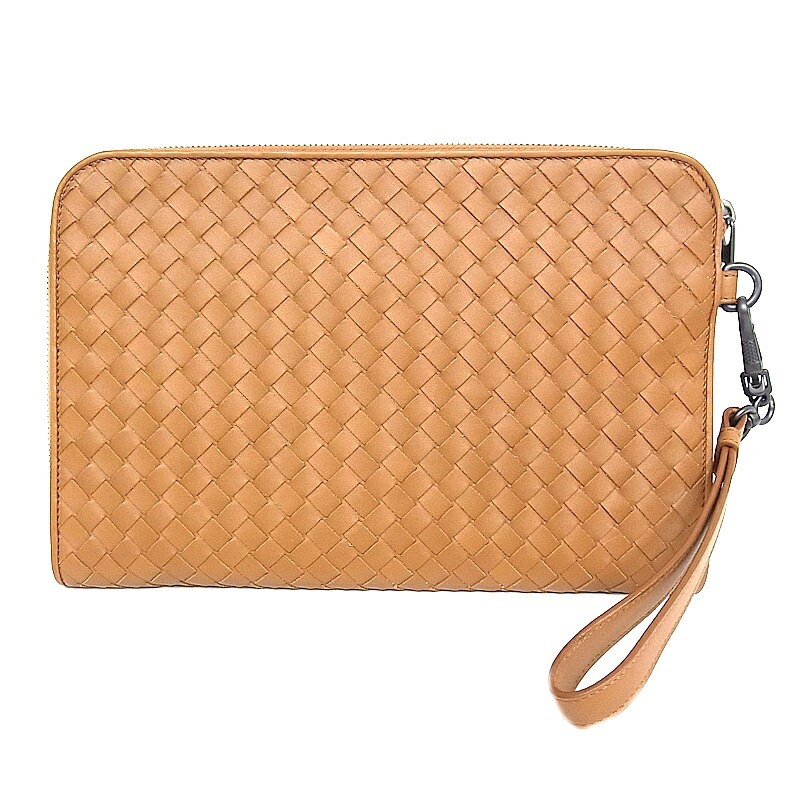 BOTTEGA VENETA Intrecciato Clutch Bag Leather Brown Men thumbnail 18