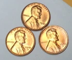 1955-P-D-S Trio Lincoln Wheat Penny Cent Red BU Uncirculated From Original Rolls