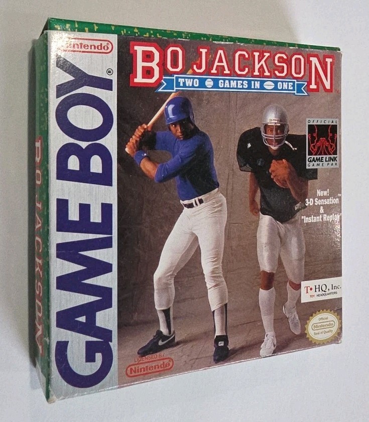 Bo Jackson: Two Games In One (Nintendo Game Boy, 1991) OEM NTSC USA CIB TESTED