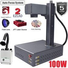 100W JPT Auto Focus Fiber Laser Engraving Marking Machine Color-Marker Engraver