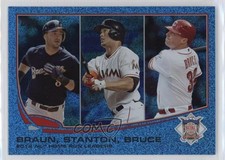 2013 Topps Wrapper Redemption Blue Slate Ryan Braun Giancarlo Stanton #246 1dm4