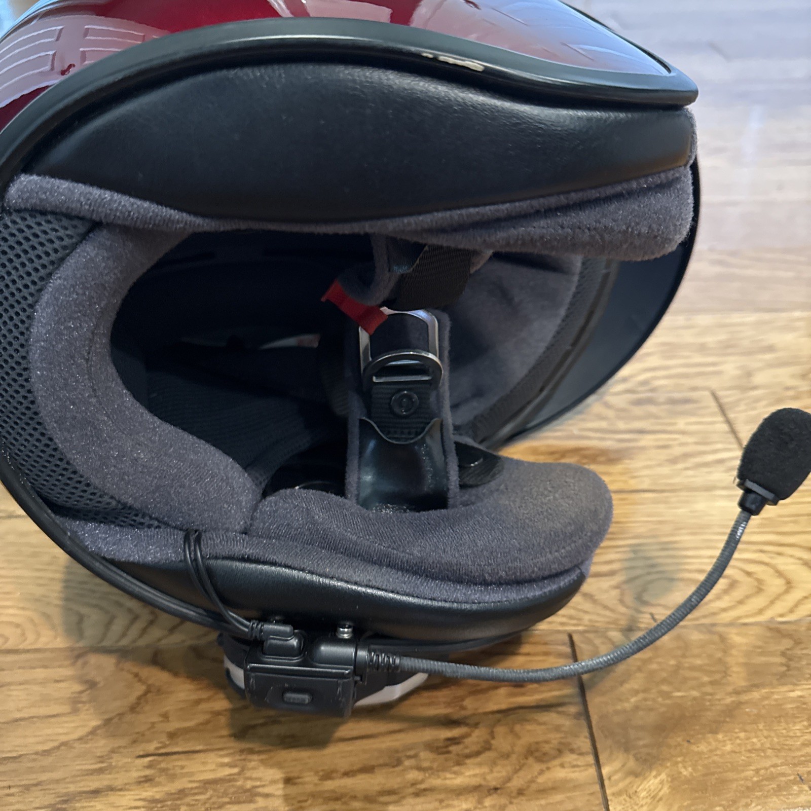 Shoei RJ Platinum-R Motorcycle Helmet Red Size Medium with SENA 20 S Bluetooth 