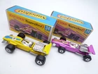 VINTAGE MATCHBOX SUPERFAST No.34d F1 RACING CAR PAIR IN ORIGINAL BOXES 1970