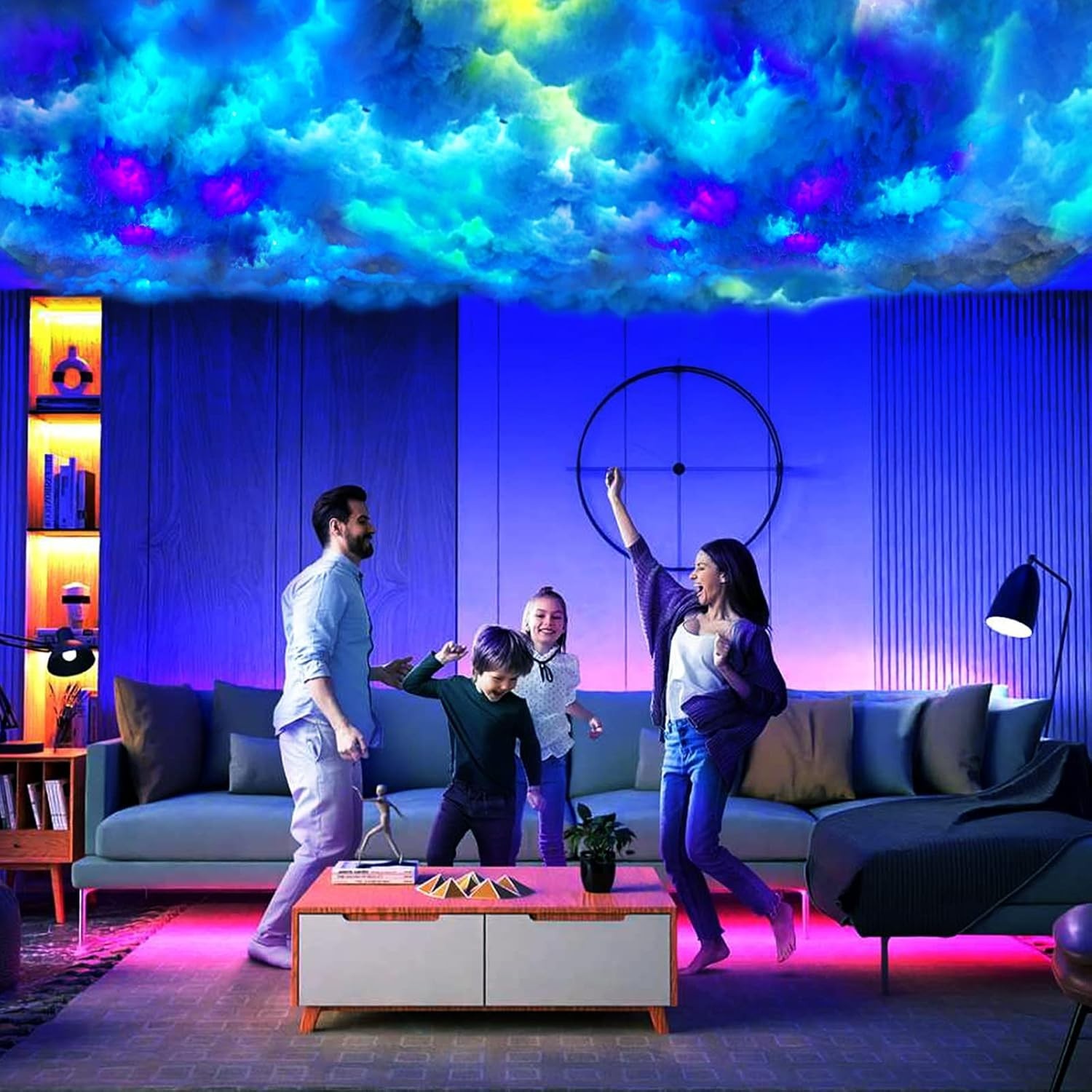 Thunder Cloud Light DIY LED Kit Music Sync Multicolor Lightning Room Decor-image