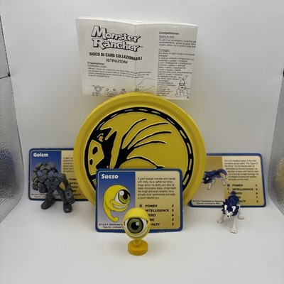 Playmates 1999 Monster Rancher Mystery Pack Bowl + Handbuch + 3 Figuren mit Karten