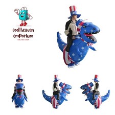Disfraz de dinosaurio inflable Día de la Independencia adulto 4 de julio inflable Din...