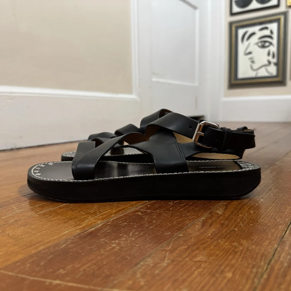 Isabel Marant Noelly city strappy sandal black leather sz 40 originally $595 - Image 4 of 4
