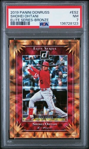 2019 Panini Donruss Elite Series #ES2 Shohei Ohtani #/349 Bronze PSA 7