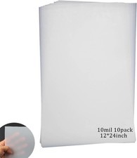 10 Sheets 10 Mil Mylar Sheet 12 x 24 Inch Milky Translucent Plastic Blank