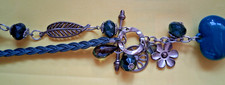 Modeschmuck Kette lang mit grünem Herzstein ...