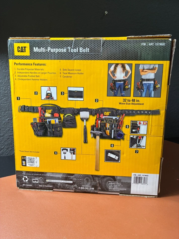 CAT Multi-Purpose Tool Belt Fits 32-48" Waist Heavy Duty & Adjustable - Image 3 of 3