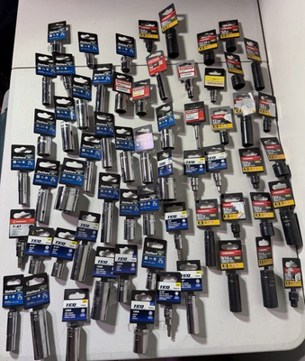 #ad 61 Pc Mechanics Socket Lot Husky DieHard Craftsman TEQ 3 8 1 2 Drive $189.00