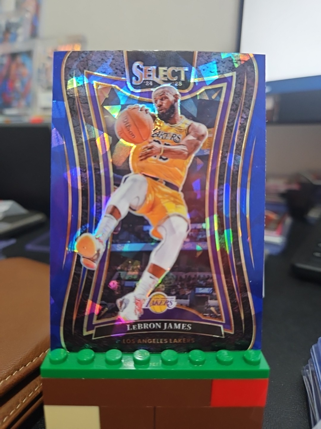 2024-25 Panini Select - Mezzanine LeBron James #310 Blue Cracked Ice Prizm