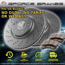 Front Cross Drilled Rotors And Ceramic Pads For 2014-2017 Audi Sq5 Front Cross Drilled Rotors And Ceramic Pads For 2014-2017 Audi Sq5