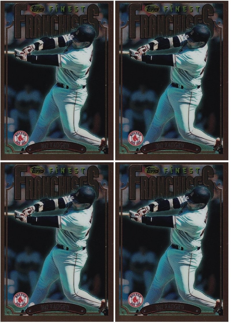 (4) 1996 Finest #288 Mo Vaughn Boston Red Sox Card Lot