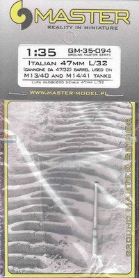 MASGM35094 1:35 Master Model Italian 47mm L/32 Barrel (for M13/40 & M14/41