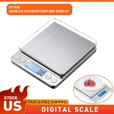 3000g/0.1g Food Scale Digital Kitchen Scale Weight Grams and Ounces for Baking