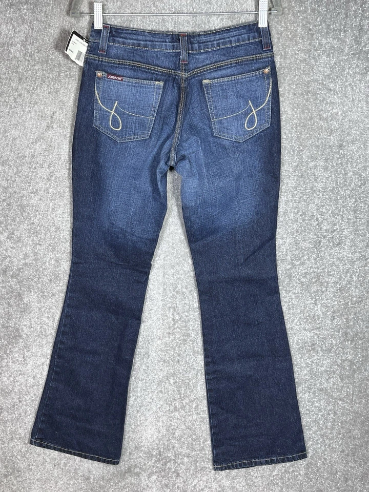 Jordache Low Rise Bootcut Jeans Womens Juniors Size 5/6 Blue Button Fly New - Image 2 of 4