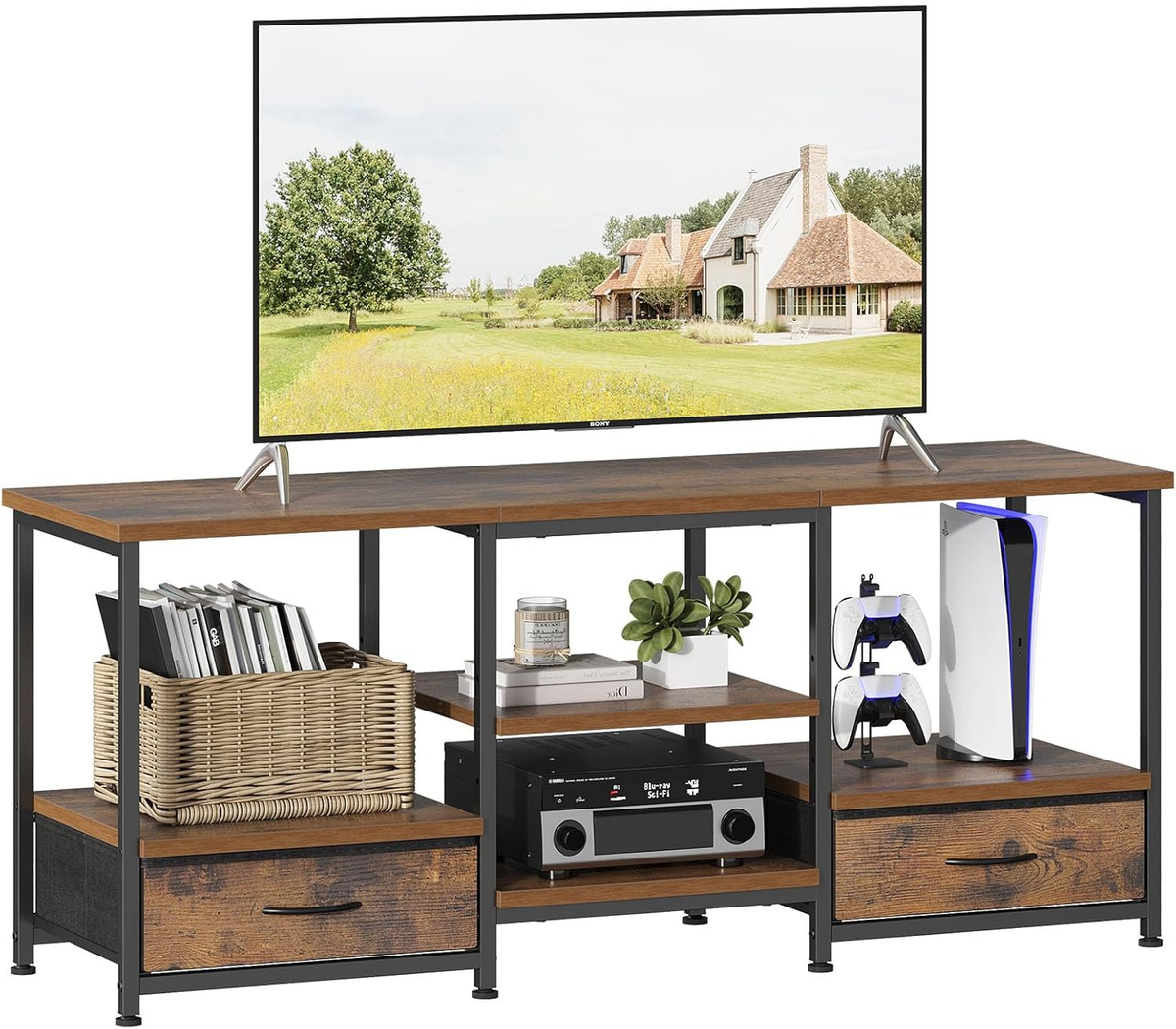 47 Inch TV Stand for 55-65 Inch Tvs, Entertainment Center with