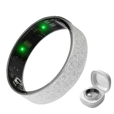Matte Smart Rings for Women Men with Charging Case, Fitness Sleep Step Tracke...